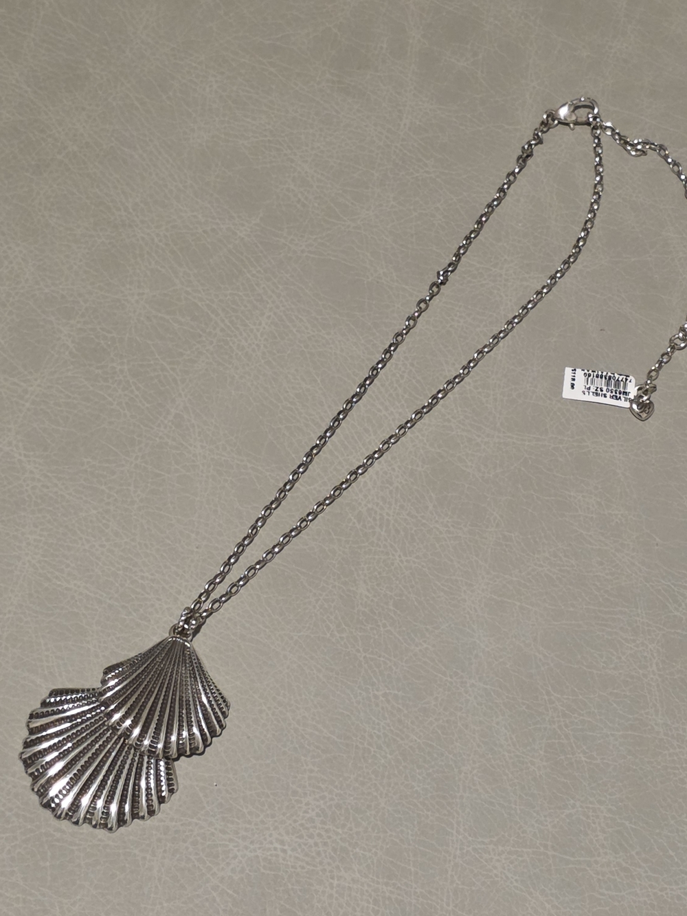 Brighton Silver Double Shell Pendant Necklace SEASHELL Nautical JEWLERY NEW$118